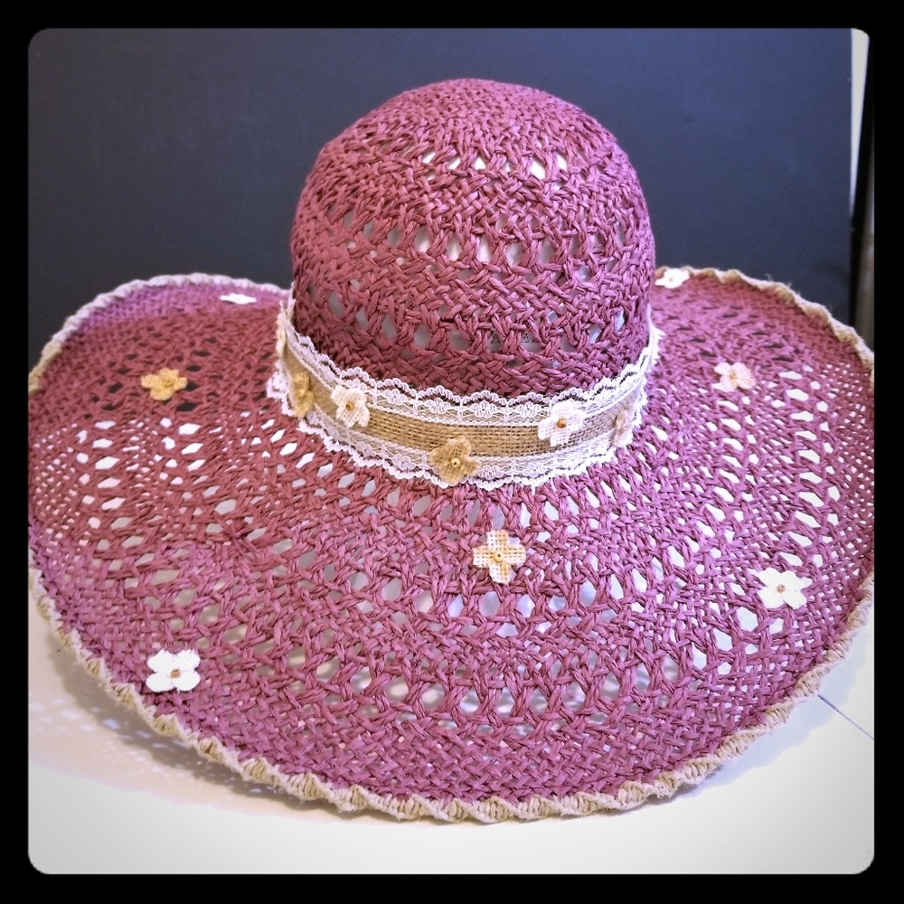 Handmade Sunhat with natural hemp brim